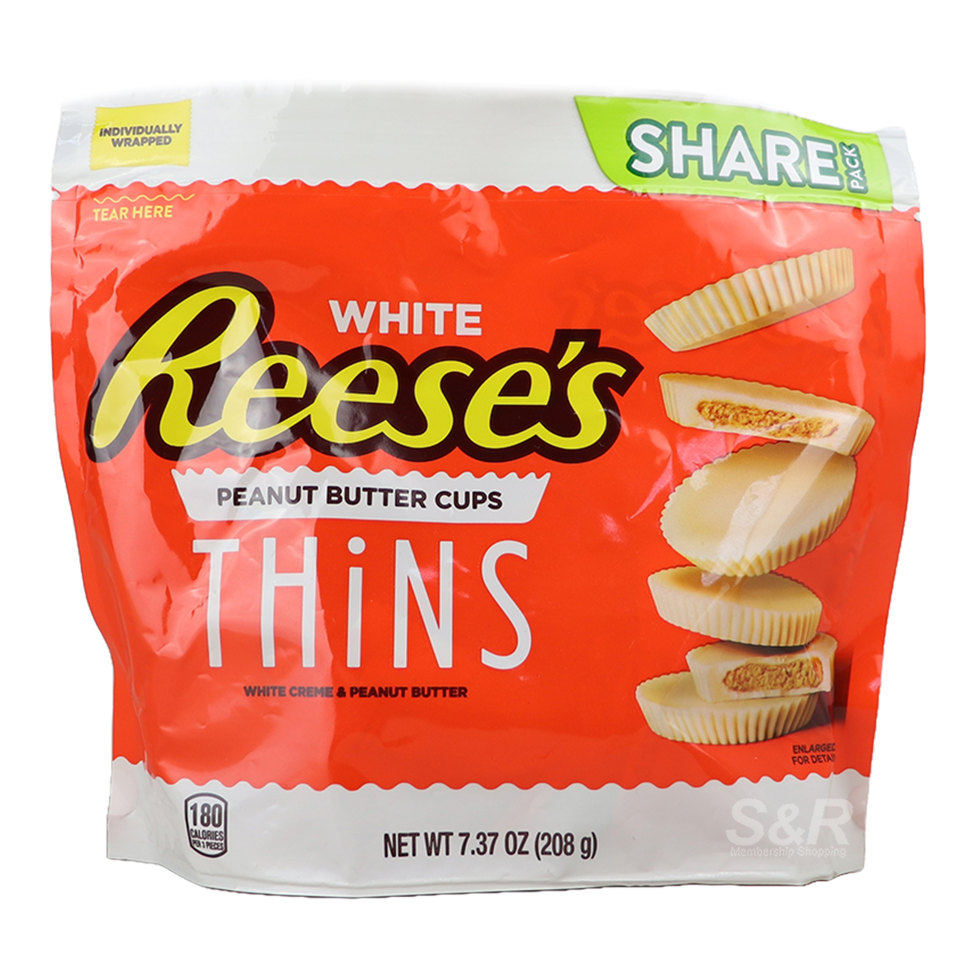 Reese's White Peanut Butter Cups Thins 208g Reese's White Peanut Butter Cups Thins 208g